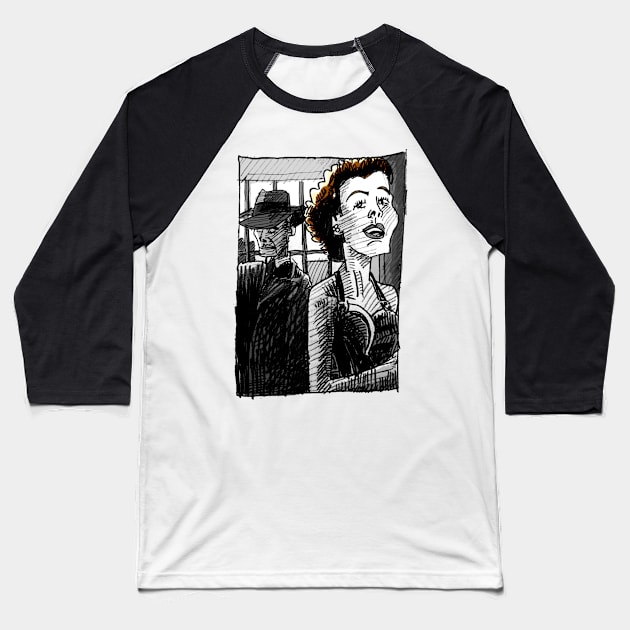 Noir Window Baseball T-Shirt by SPINADELIC